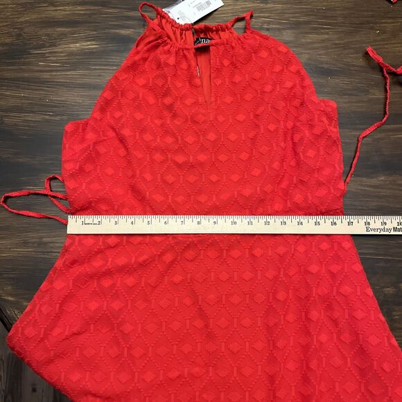 a.n.a A New Approach Cyber Red Party Holiday Dress Size Large New with Tags - Picture 15 of 16